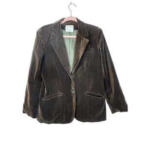 Vintage Butterfly for Prestige Brown Cotton Velvet 3 Pockets Blazer Jacket 12